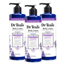 Lotion corporelle Dr Teal's à la lavande vue avant 3 x 532 ml