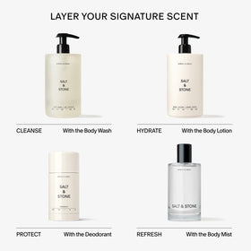 Lotion corporelle Salt & Stone vue de haut