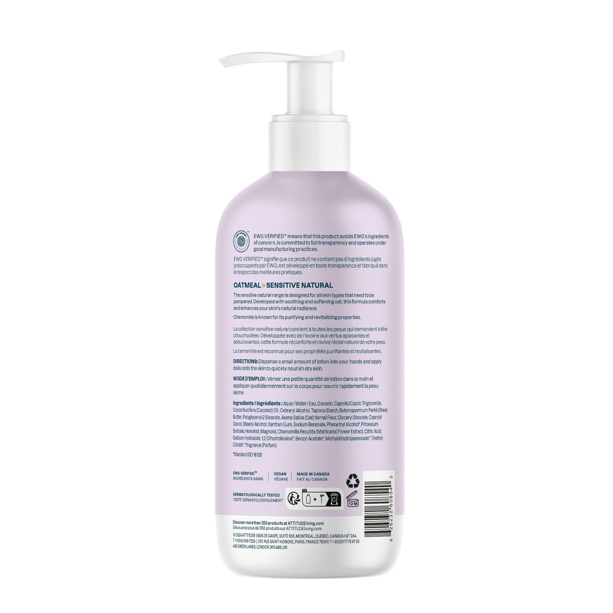 Lotion corps ATTITUDE à côté de la crème pour les mains