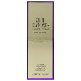 Lotion Corps Elizabeth Taylor White Diamonds sur une surface en bois