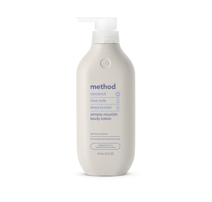 Lotion corps Method 24h vue de face avec étiquette