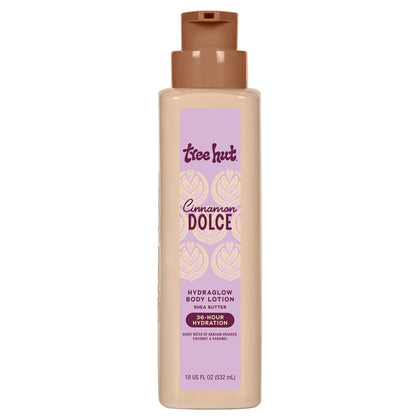 Lotion corps Tree Hut Cinnamon Dolce 590g vue avant avec bouchon