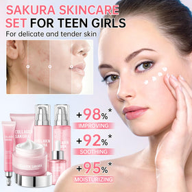 Lotion du set de soins de la peau Sakura, bouteille élégante