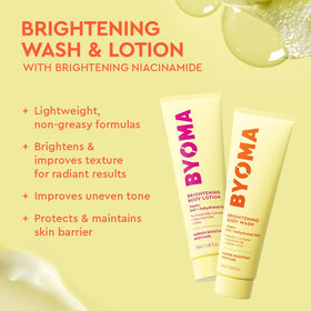 Lotion éclaircissante BYOMA sur table