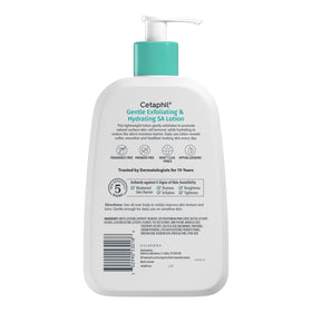 Lotion Exfoliante Douce SA Cetaphil 535g dans un cadre de salle de bain