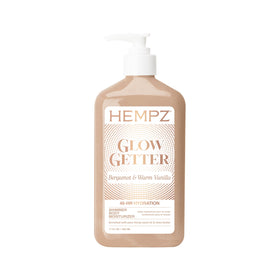 Lotion Hempz Glow Getter 500 ml vue avant avec éclat scintillant