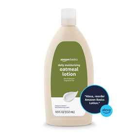 Lotion hydratante à l'avoine Basics dans un cadre de salle de bain
