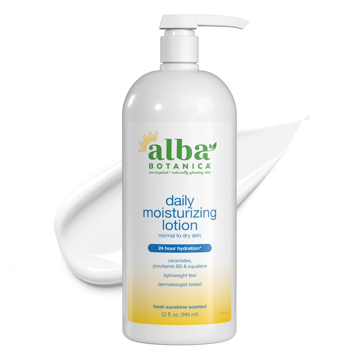 Lotion hydratante Alba Botanica 32 oz vue avant avec étiquette