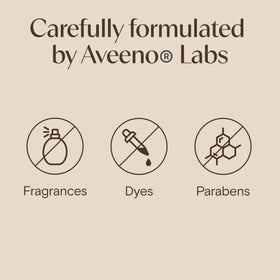 Lotion hydratante Aveeno appliquée sur le visage