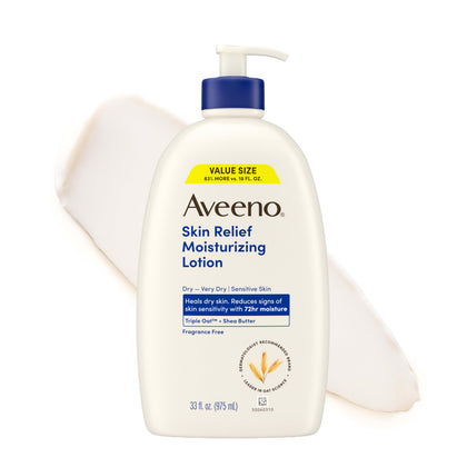 Lotion hydratante Aveeno Skin Relief 33 Fl Oz vue de face