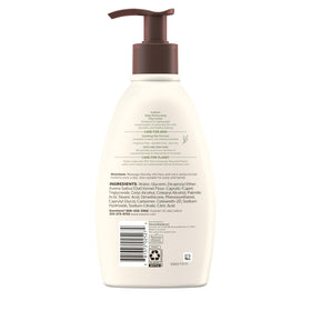 Lotion hydratante Aveeno sur une surface en bois