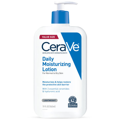 Lotion hydratante CeraVe 19oz vue avant avec texture légère