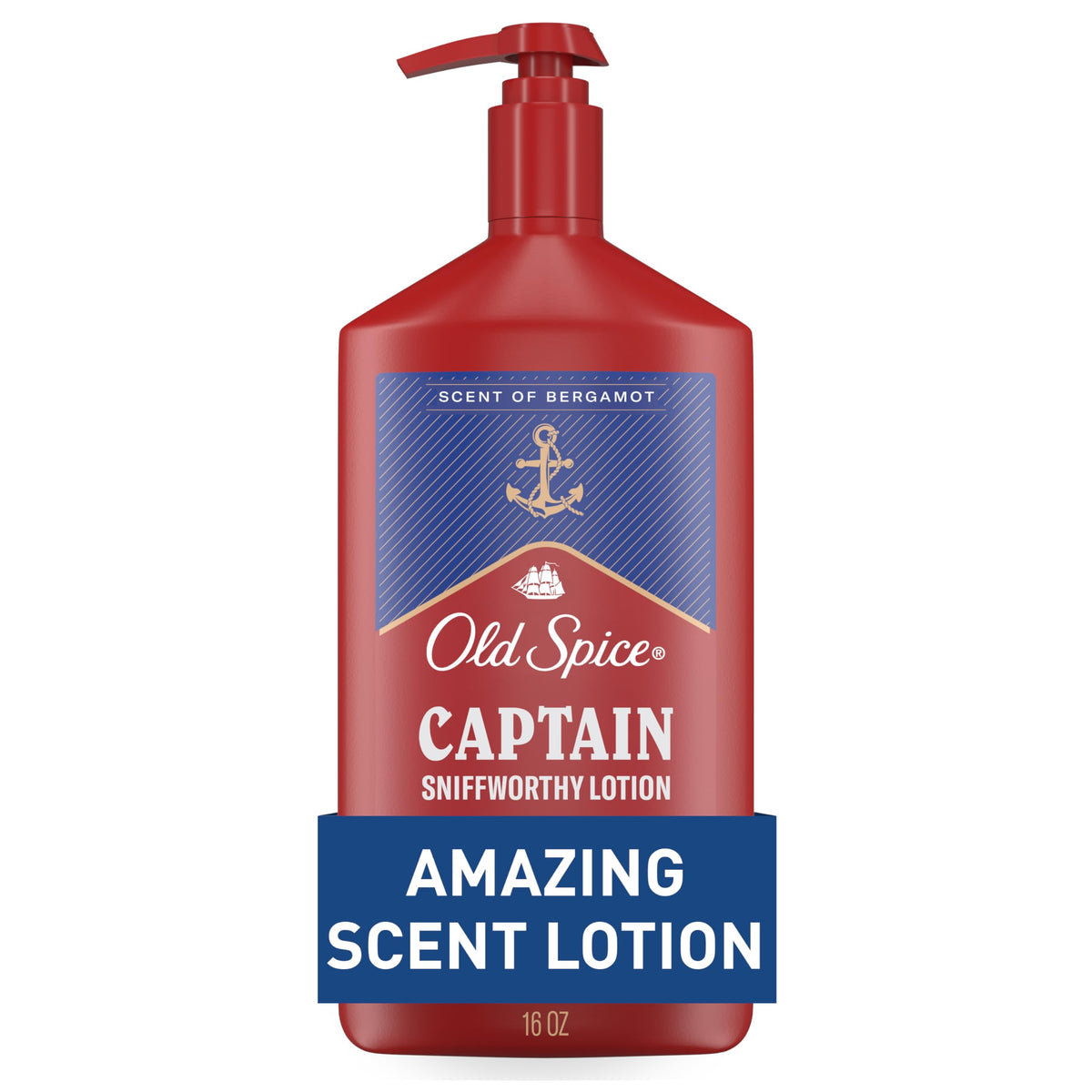 Lotion hydratante Old Spice 540g vue de face avec pompe