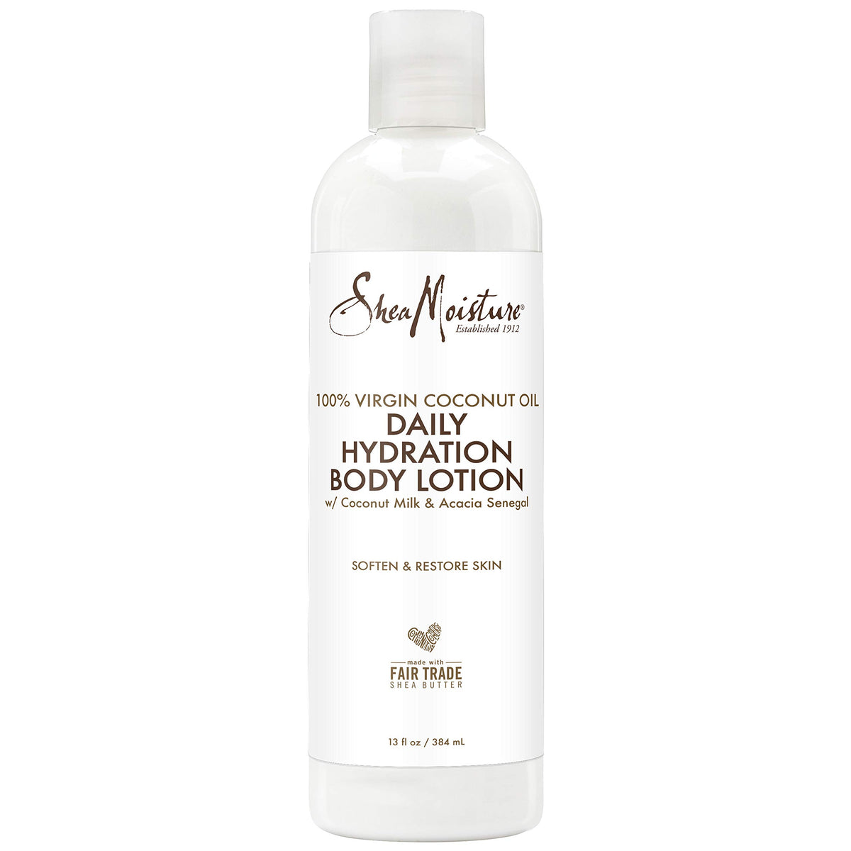 Lotion hydratante Shea Moisture 100% Huile de Coco 399g vue de face