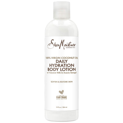 Lotion hydratante Shea Moisture 100% Huile de Coco 399g vue de face