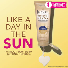 Lotion Jergens 250g avec texture crémeuse sur la main