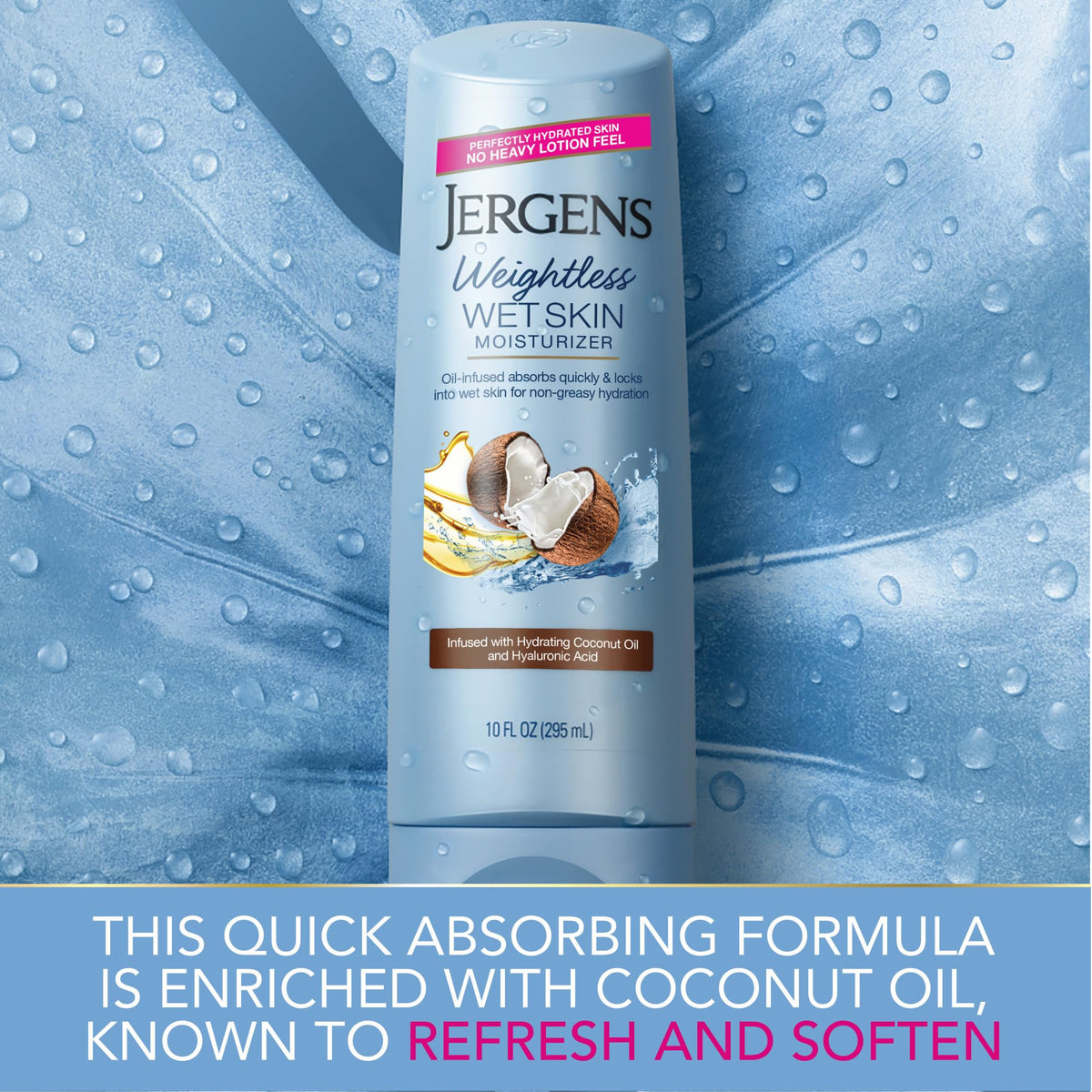 Lotion Jergens sur une serviette de bain