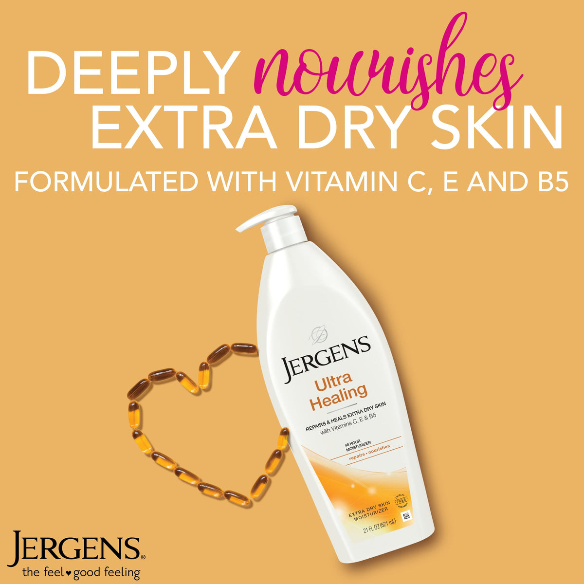 Lotion Jergens Ultra Healing 21 oz avec son emballage