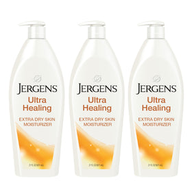 Lotion Jergens Ultra Healing 21 oz vue avant avec bouchon blanc