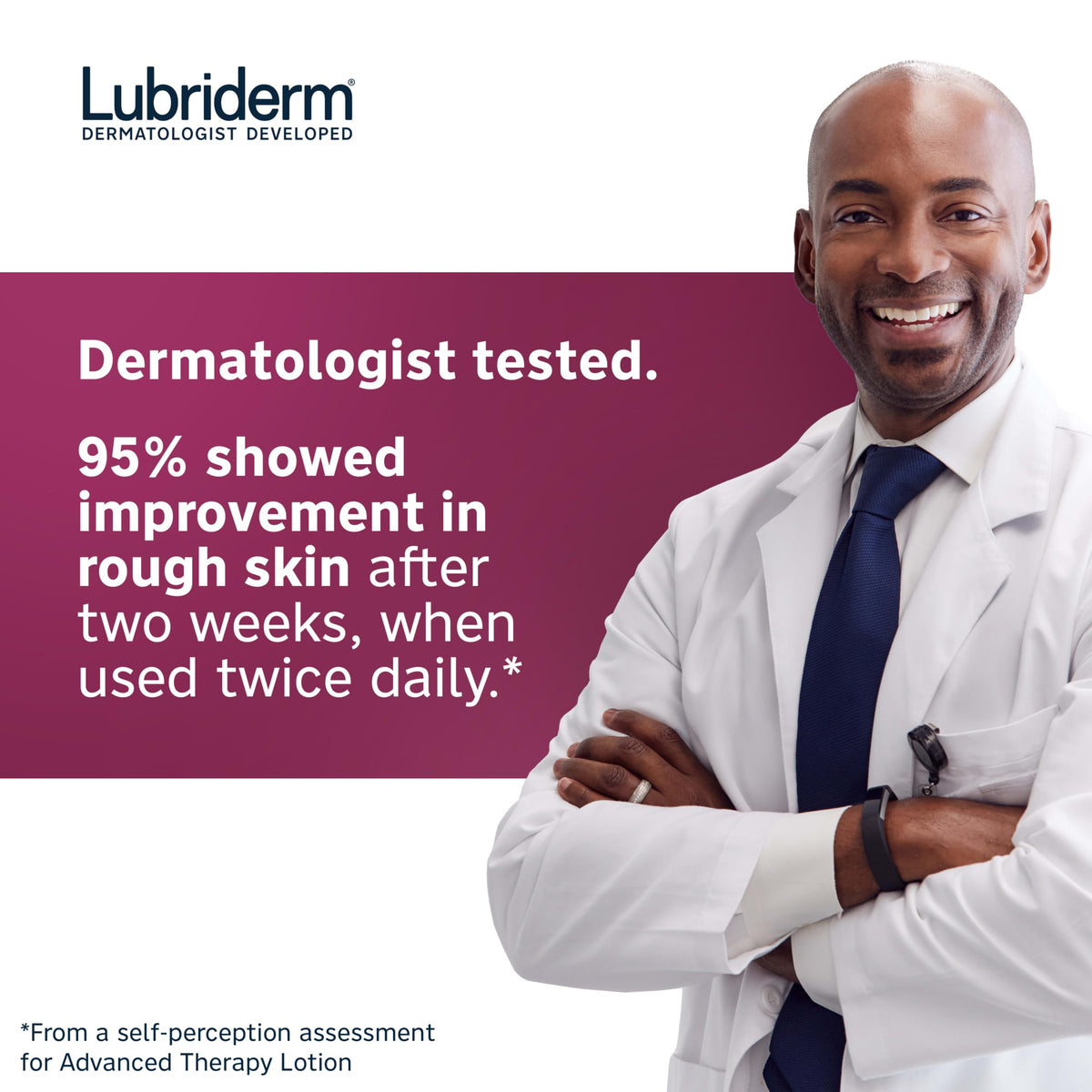 Lotion Lubriderm prise en main pour application