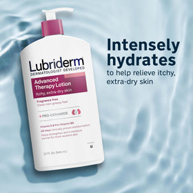 Lotion Lubriderm sur un fond neutre