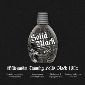 Lotion Millennium Tanning SOLID BLACK 100X 400 ml avec pompe