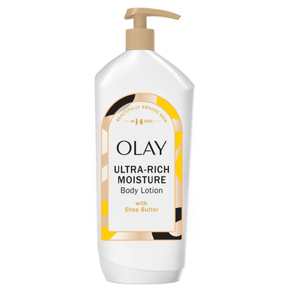 Lotion Olay Ultra Riche 590g vue avant avec étiquette