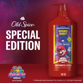 Lotion Old Spice Cosmic Quest avec texture sur la main