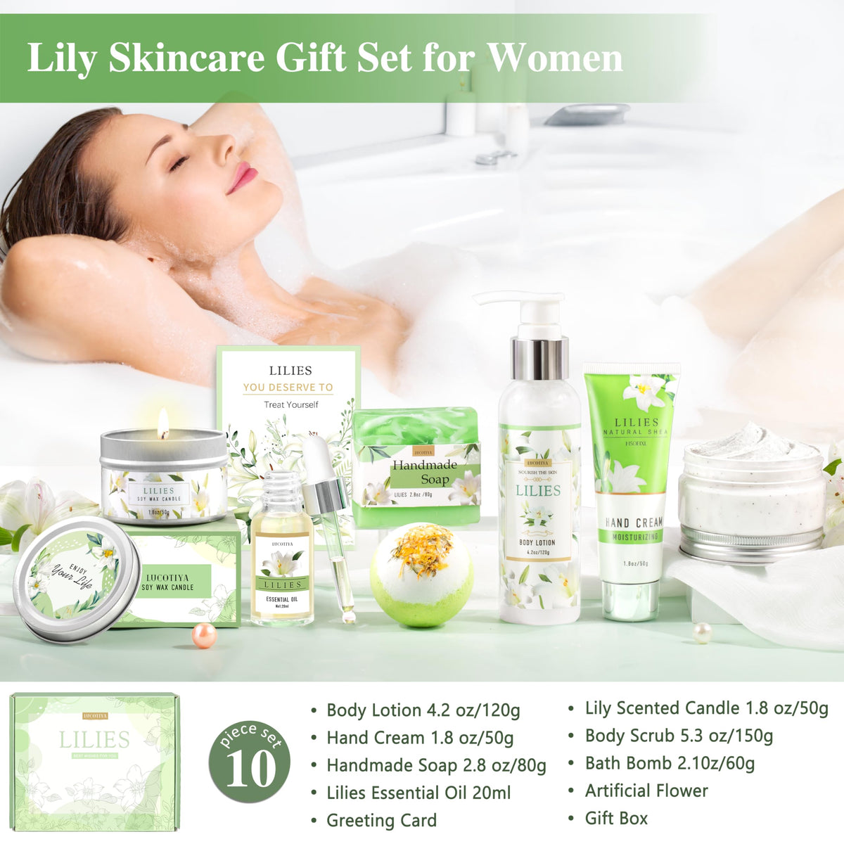 Lotion pour le corps du coffret de soins au lys LUCOTIYA
