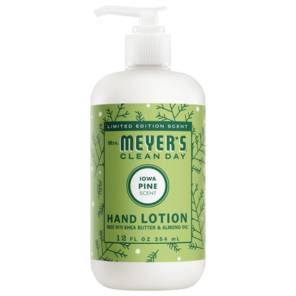 Lotion pour les mains Iowa Pine de Mrs. Meyer’s, bouteille de 12 oz vue de face