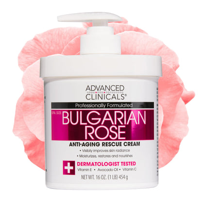 Lotion Rose Bulgare Advanced Clinicals 16 Oz vue avant