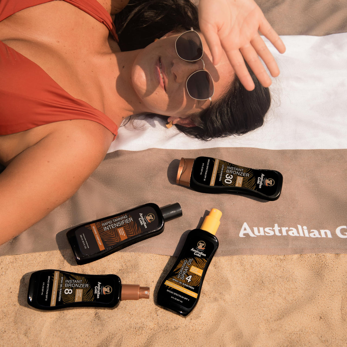 Lotion Solaire Australian Gold SPF 30 272g avec vue rapprochée de l'étiquette