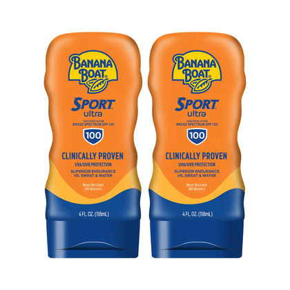 Lotion solaire Banana Boat Sport SPF 100 4 oz vue avant