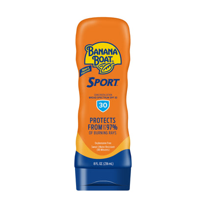Lotion solaire Banana Boat Sport SPF 30 vue avant, 240 ml