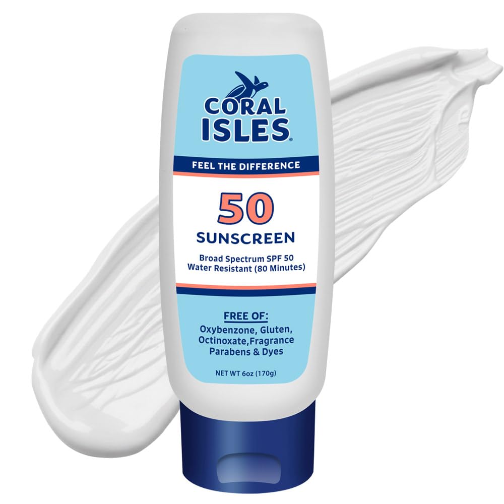 Lotion solaire Coral Isles SPF 50 200g vue avant avec étiquette