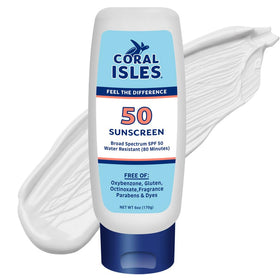 Lotion solaire Coral Isles SPF 50 200g vue avant avec étiquette