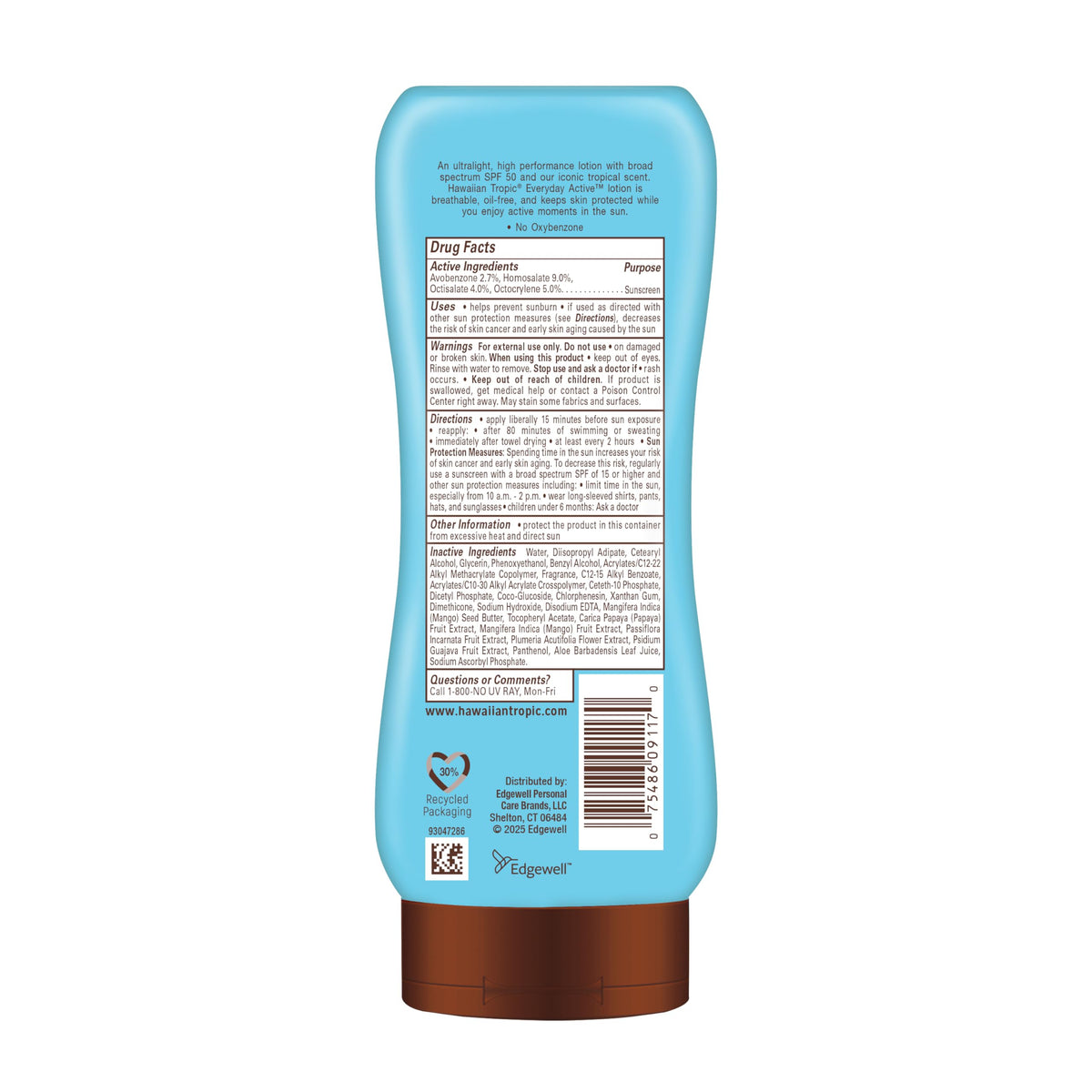 Lotion solaire Hawaiian Tropic Everyday Active SPF 50 dans un cadre en plein air