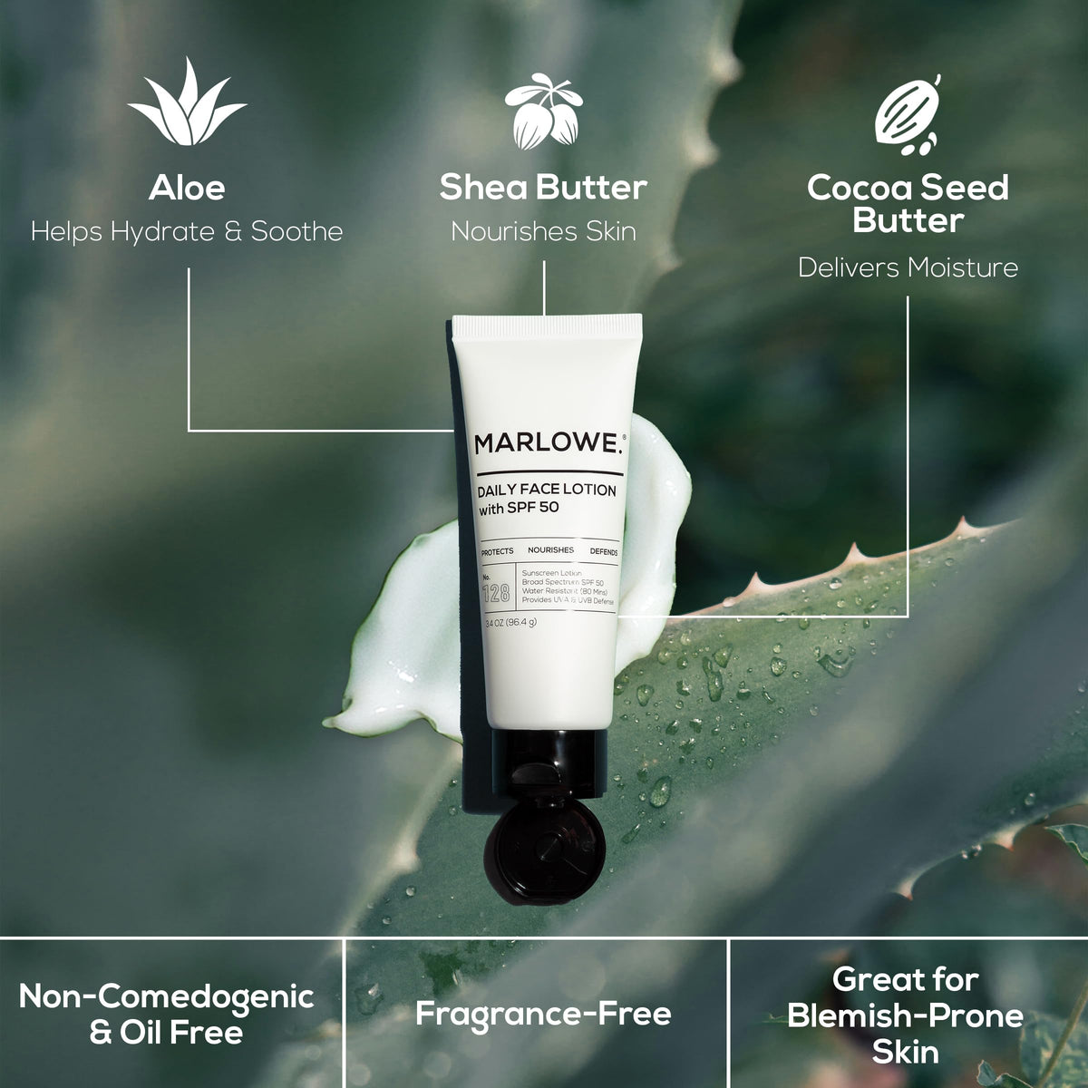 Lotion solaire MARLOWE. dans le coffret