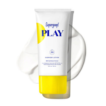 Lotion Solaire PLAY SPF 50 Supergoop! vue avant avec bouchon