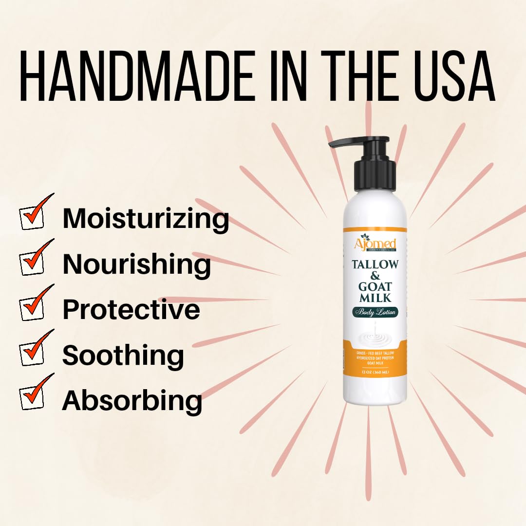 Lotion Tallow & Lait de Chèvre et ingrédients bio
