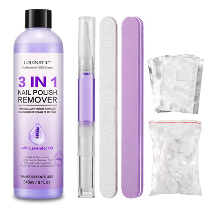 LOUINSTIC Dissolvant à Ongles 8 Oz, vue de face