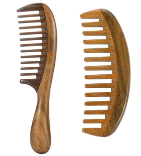Louise Maelys ensemble de 2 peignes en bois de santal vue de face