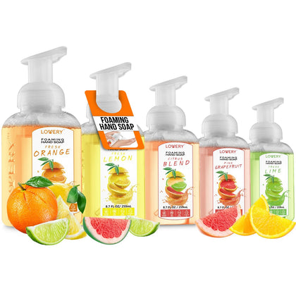 LOVERY Savon Moussant 5-PK avec flacons en vue de face