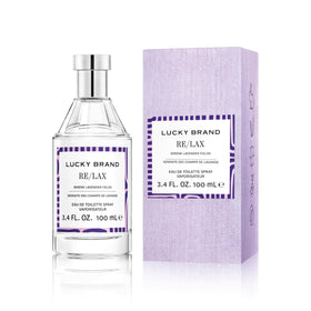 Lucky Brand Eau de Toilette Re/Lax 3,4oz vue de face avec étiquette