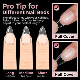 Luckyfairy tips d'ongles en gel souple appliqués sur des ongles
