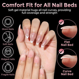 Luckyfairy tips d'ongles en gel souple en différentes tailles