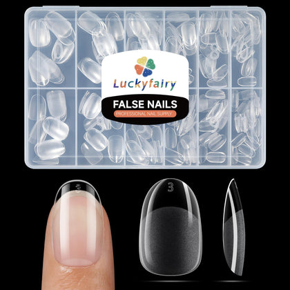 Luckyfairy tips d'ongles ovales courts 240 pièces en emballage