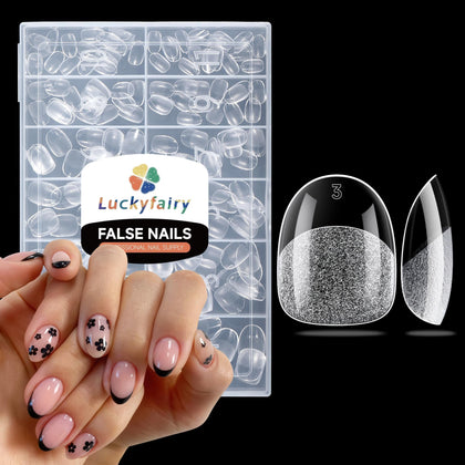 Luckyfairy tips ongles ovales courts ensemble de 240 pièces