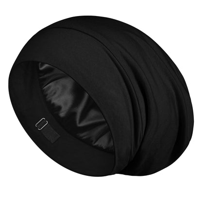 LULUSILK Bonnet en Soie 100% noir vue avant