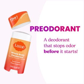 Lume Déodorant à la Tangerine Propre stick ouvert